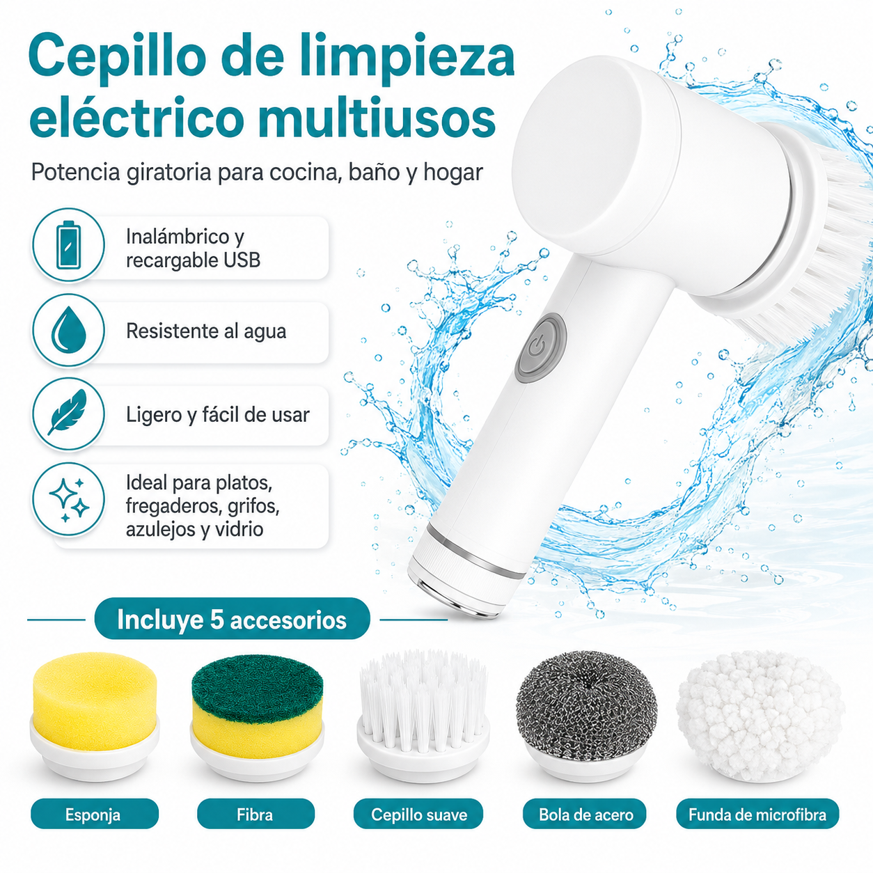 Cepillo Electrico de Limpieza